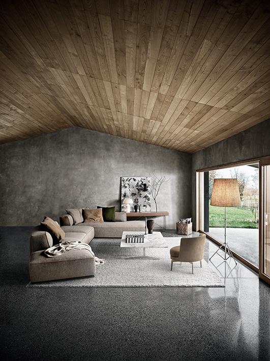 Soft Concrete, living room